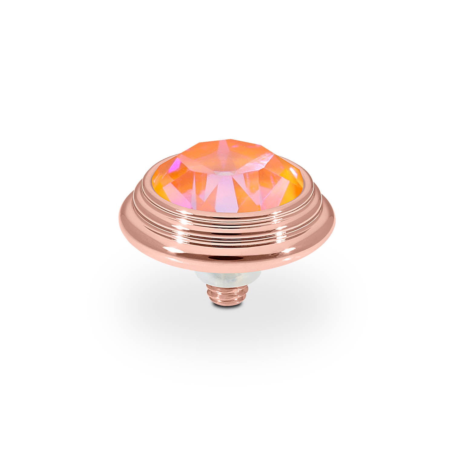 Oroli Top 0.51" - Rose Gold crystal orange glow delite