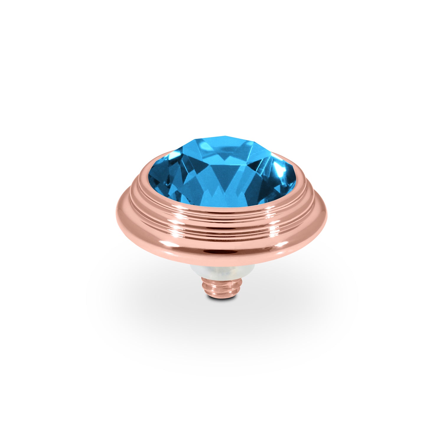 Oroli Top 0.51" - Rose Gold Denim Blue