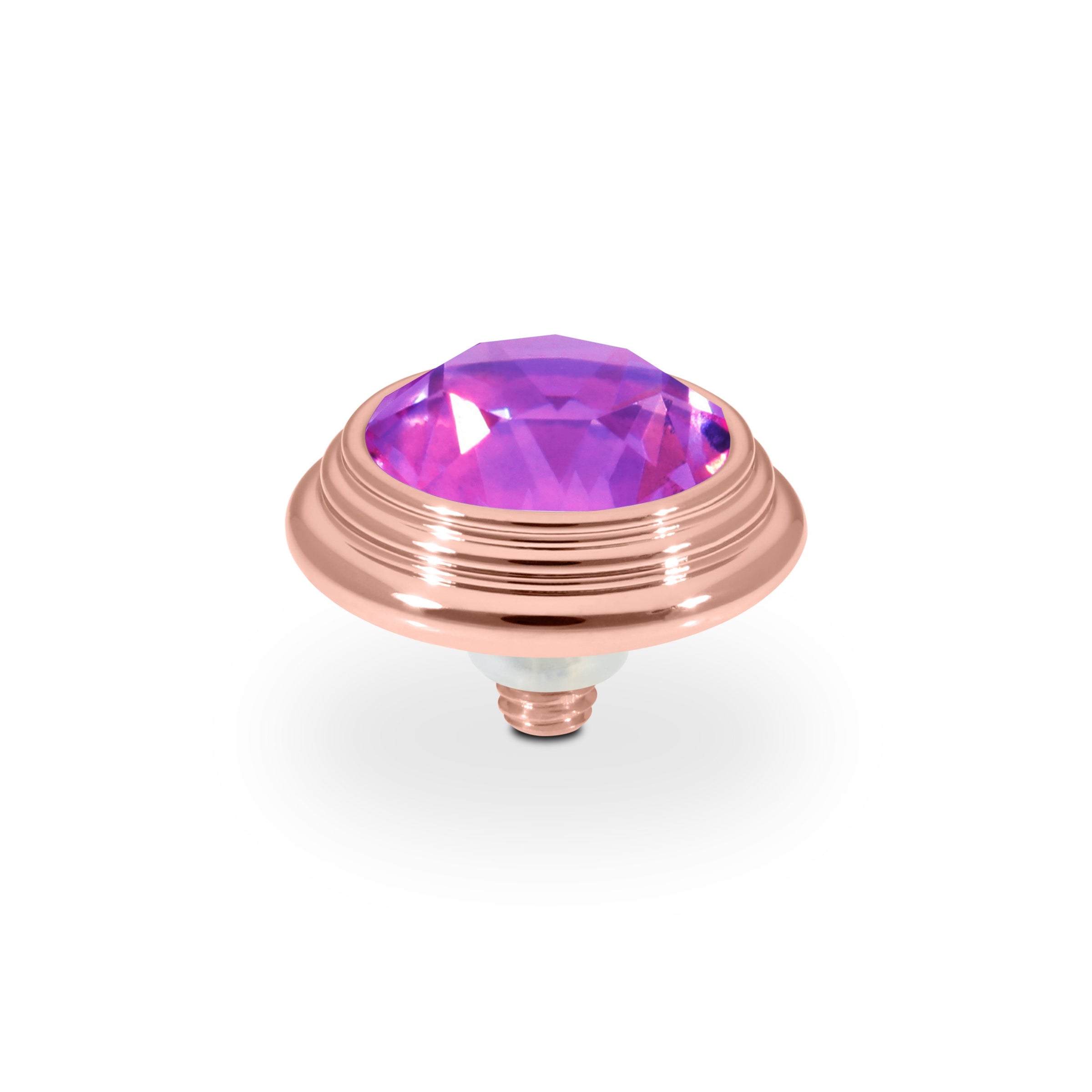 Oroli Top 0.51" - Rose Gold Crystal Electric Violet Ignite