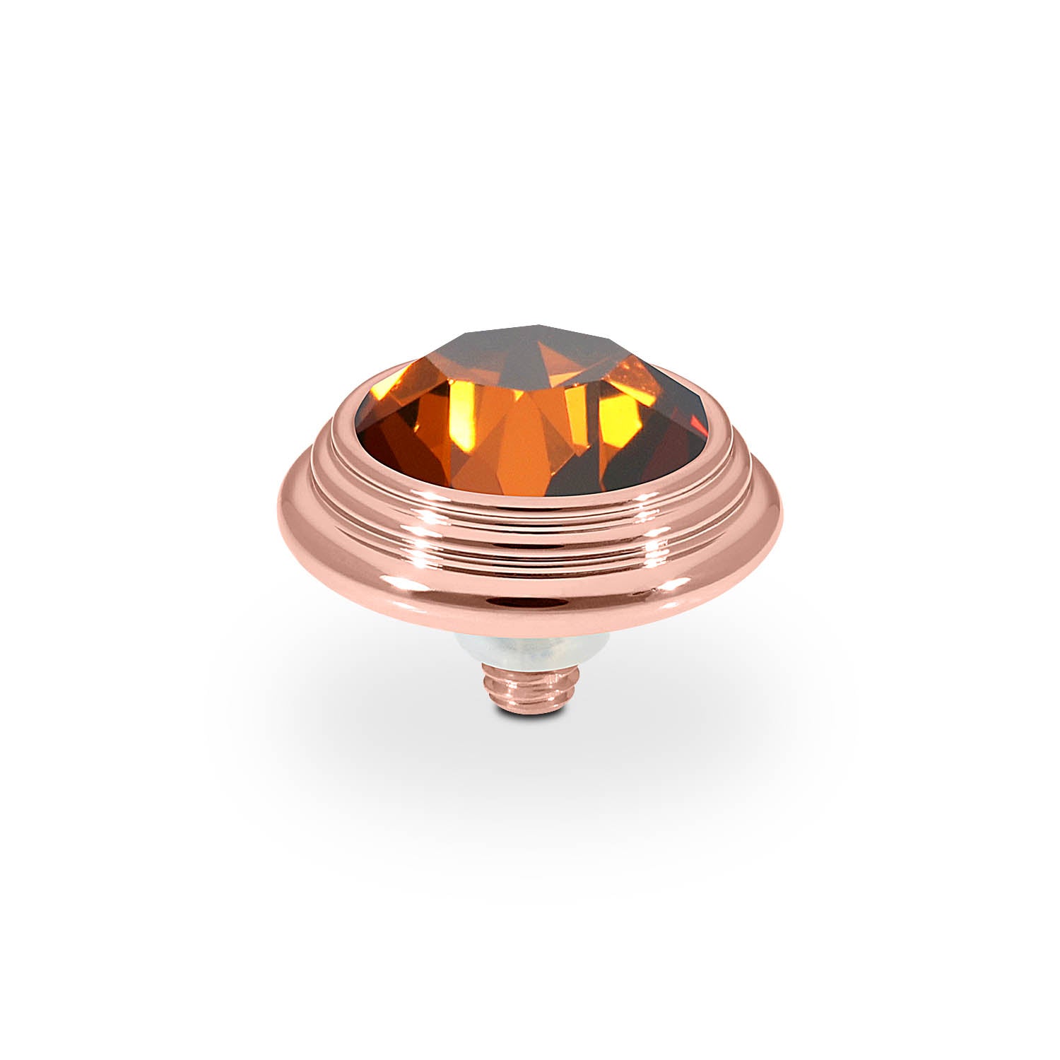 Oroli Top 0.51" - Rose Gold smoked amber