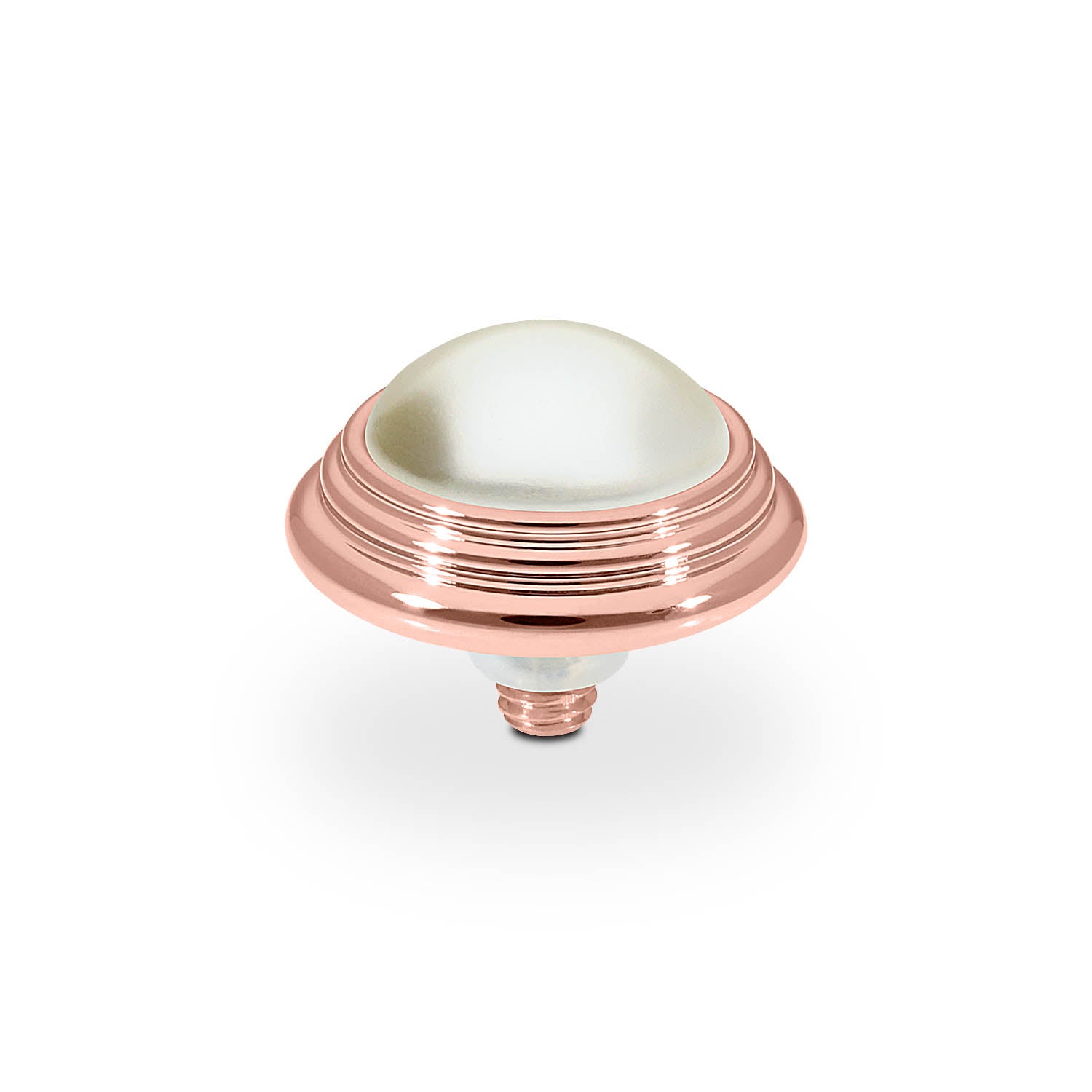 Oroli Top 0.51" - Rose Gold cream pearl