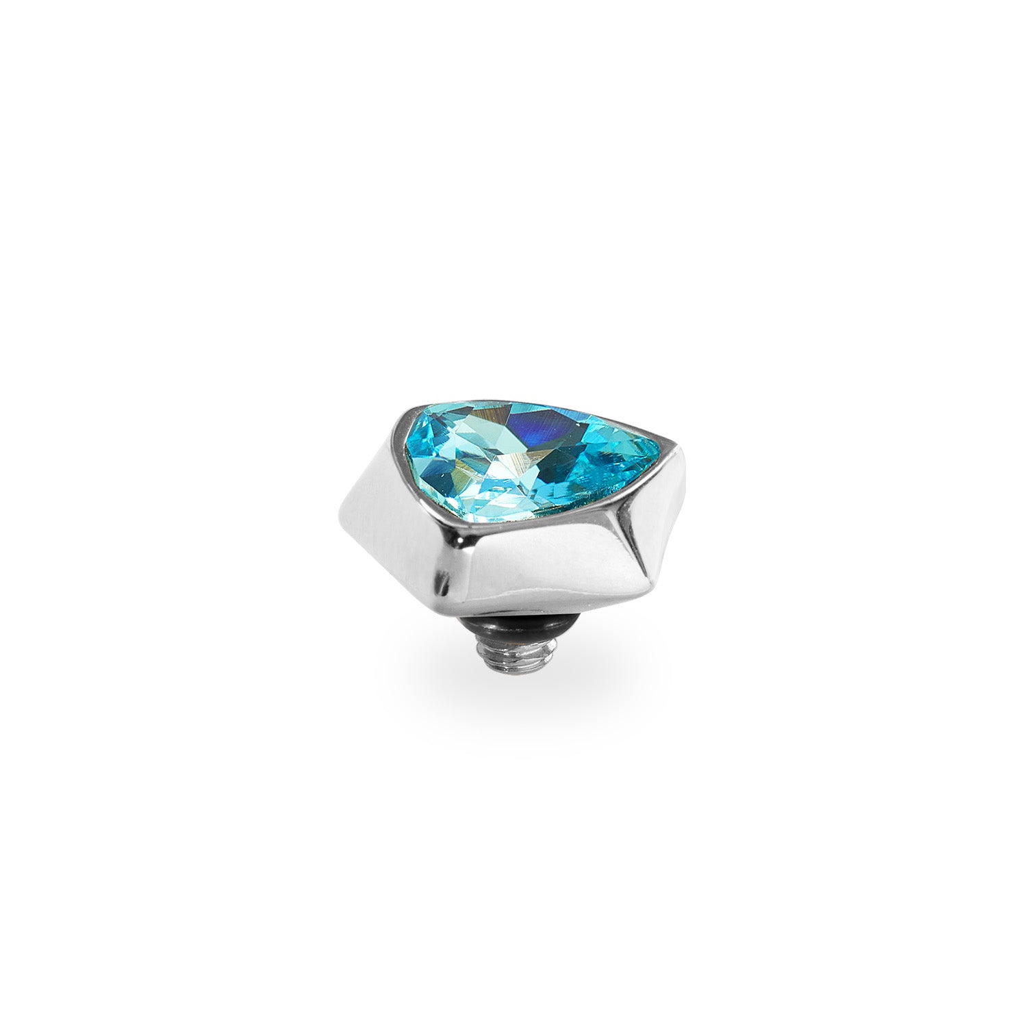 Triangolo Top 0.39" Silver / aquamarine