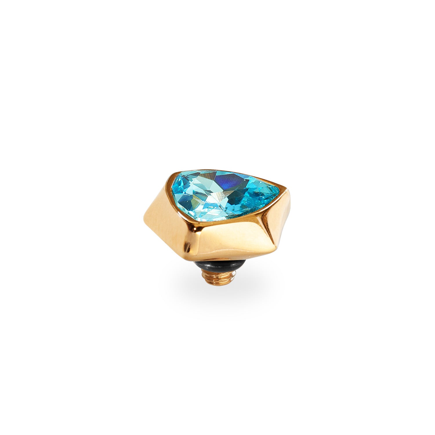 Triangolo Top 0.39" Gold / aquamarine