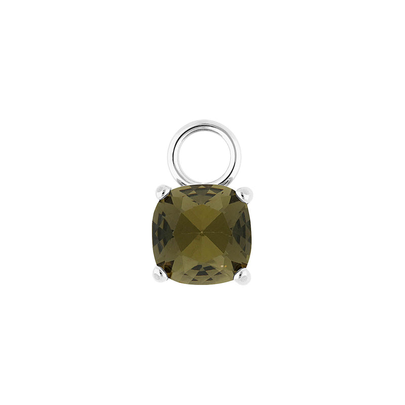 Celso 0.31" charm Silver / black diamond