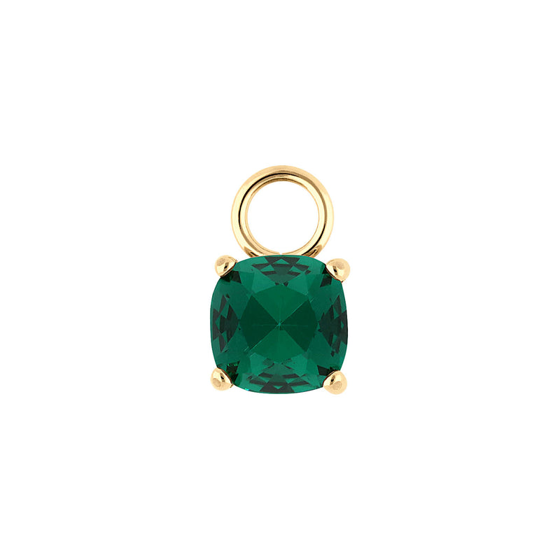 Celso 0.31" charm Gold / emerald