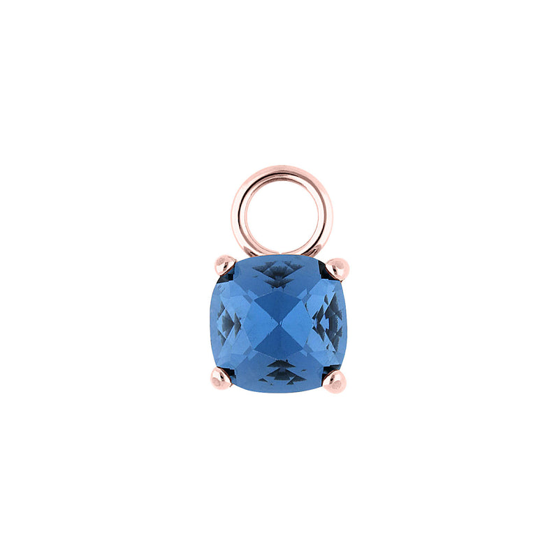 Celso 0.31" charm Rose Gold / dark blue