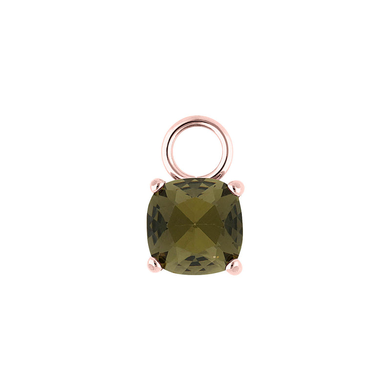 Celso 0.31" charm Rose Gold / black diamond