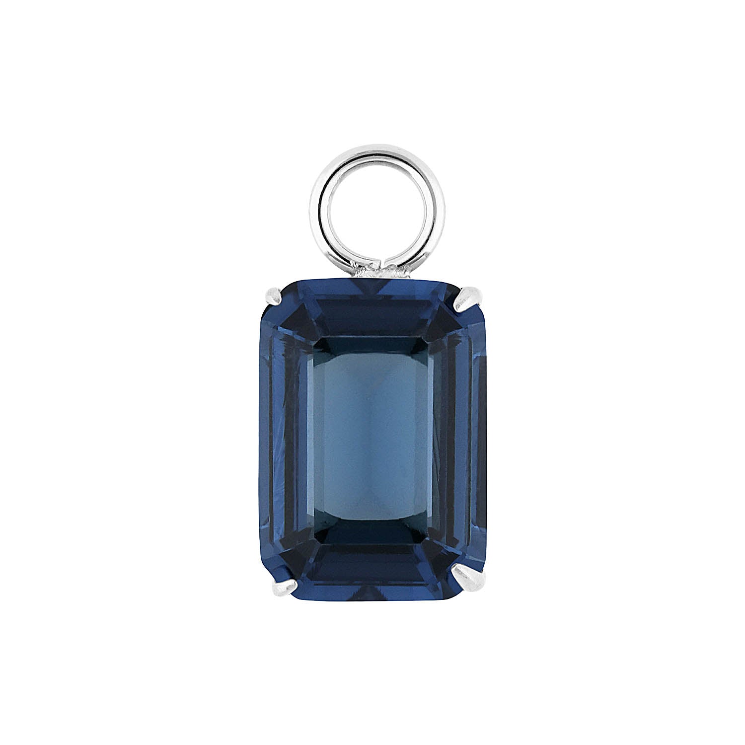 Orria charm 0.39" x 0.55" dark blue / Silver