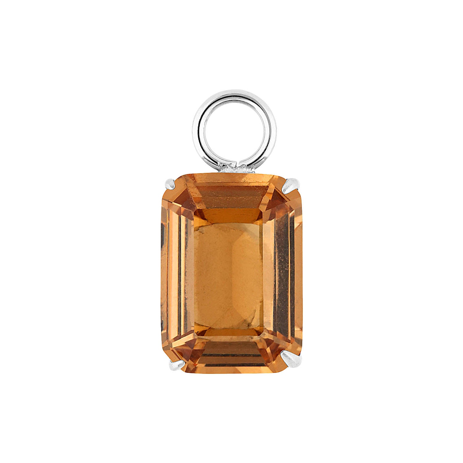 Orria charm 0.39" x 0.55" champagne / Silver
