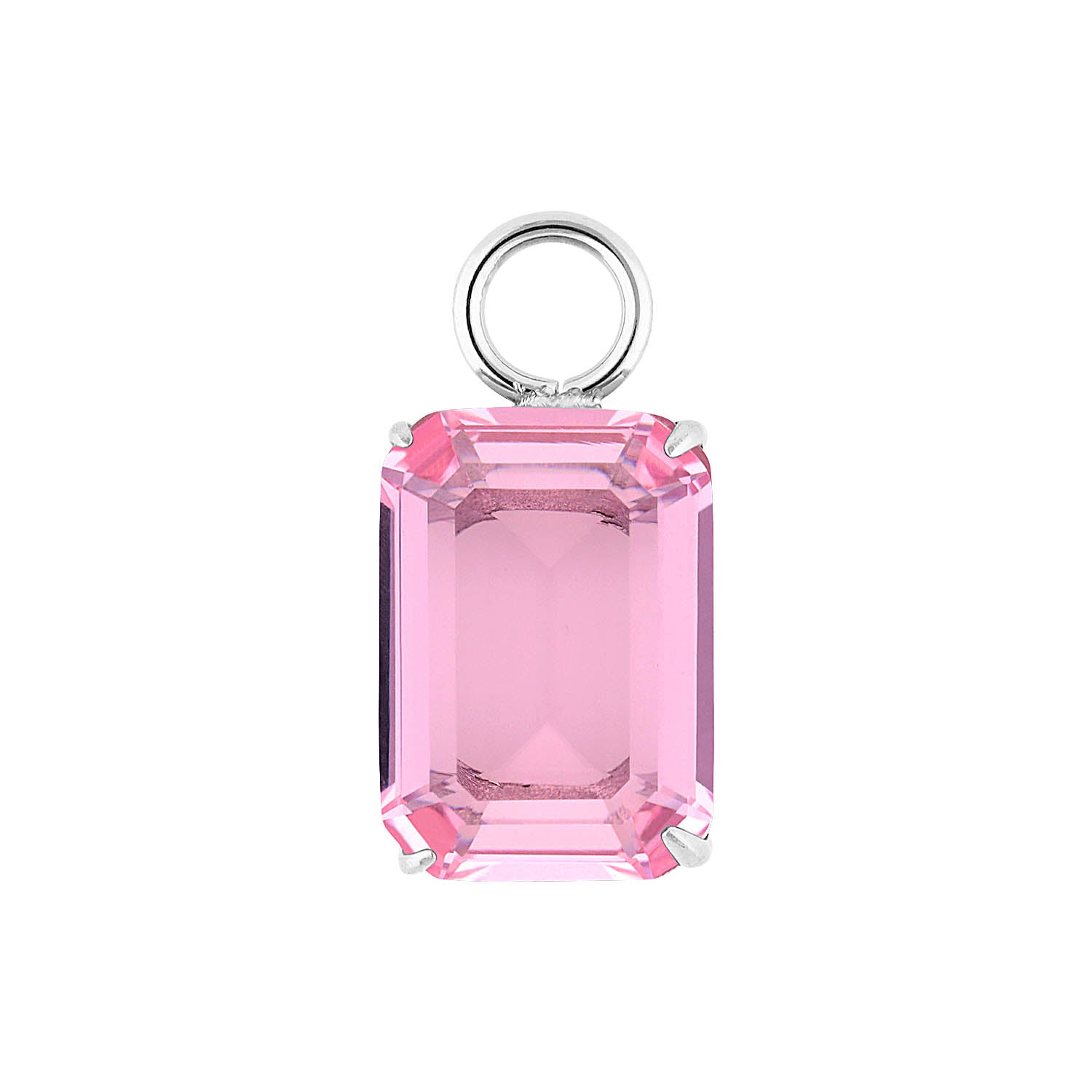 Orria charm 0.39" x 0.55" light rose / Silver