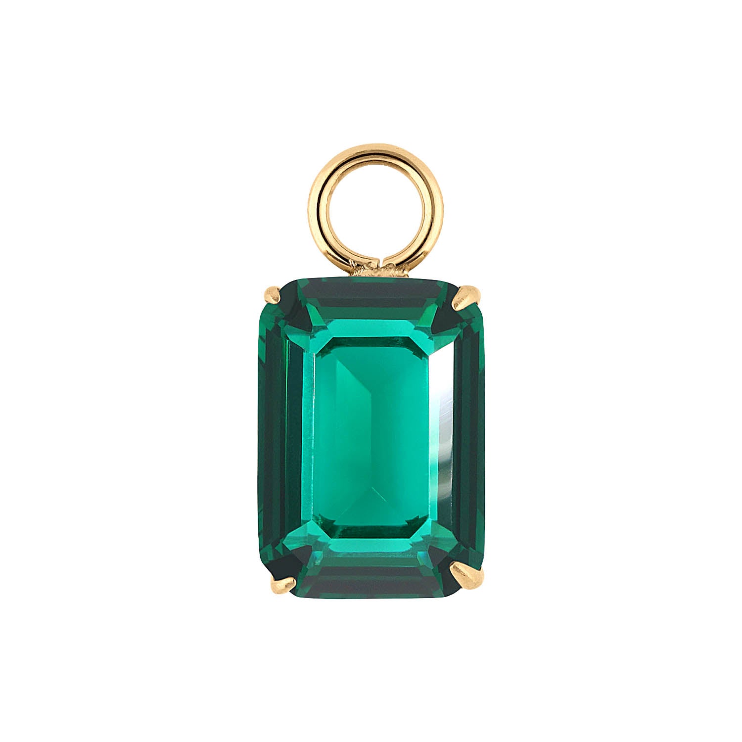 Orria charm 0.39" x 0.55" emerald / Gold