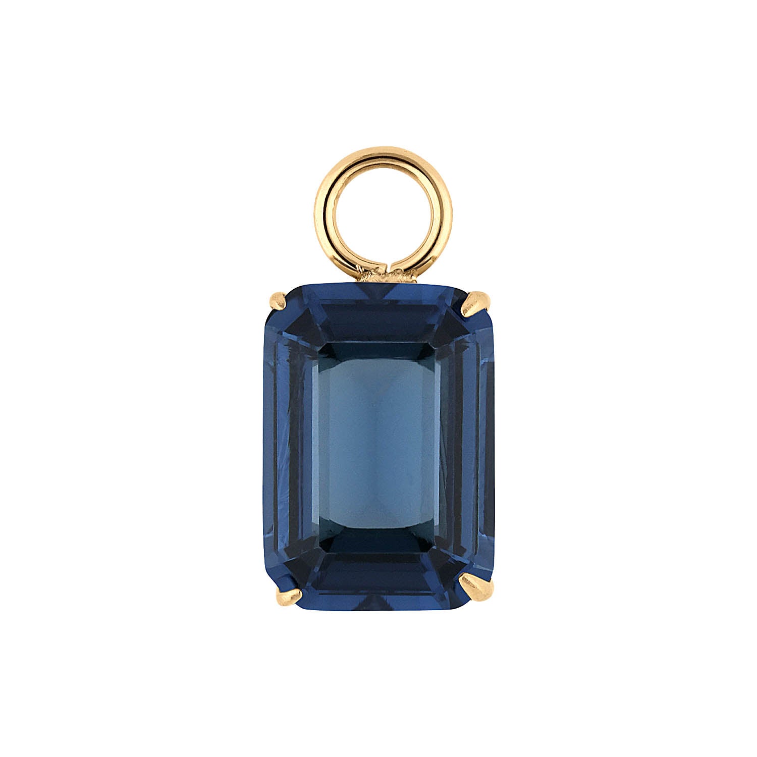 Orria charm 0.39" x 0.55" dark blue / Gold
