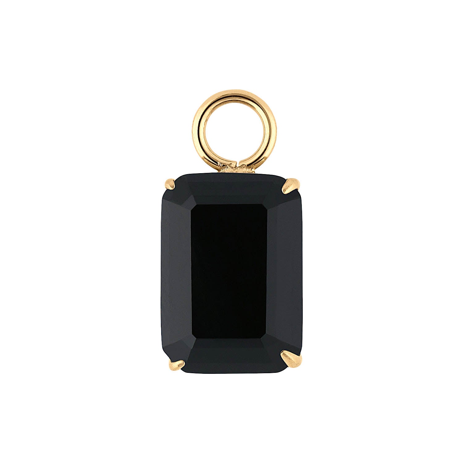 Orria charm 0.39" x 0.55" jet / Gold