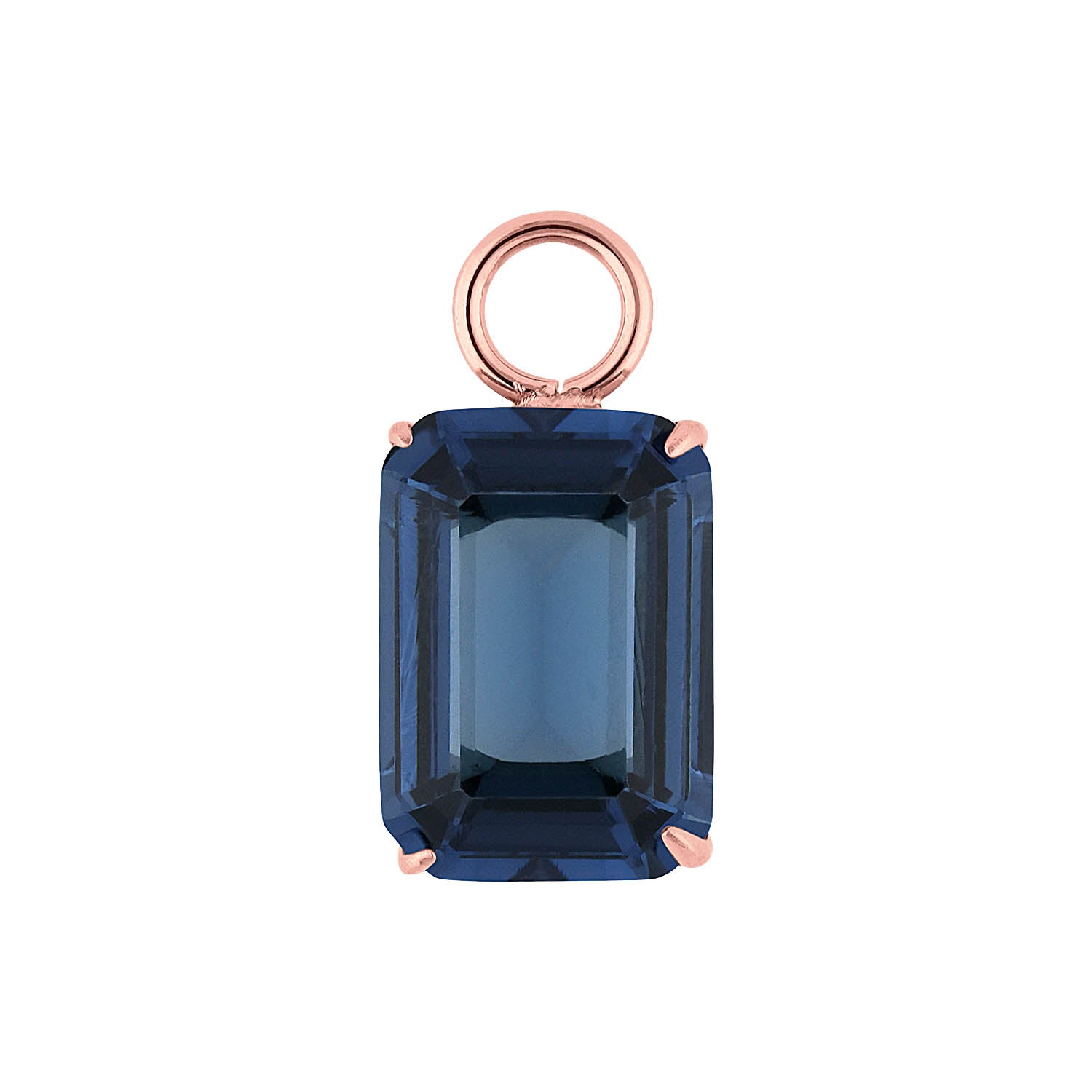 Orria charm 0.39" x 0.55" dark blue / Rose Gold