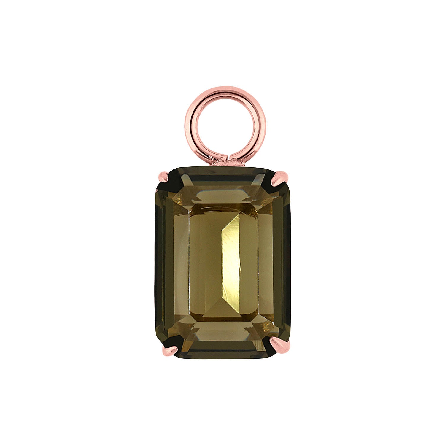 Orria charm 0.39" x 0.55" black diamond / Rose Gold