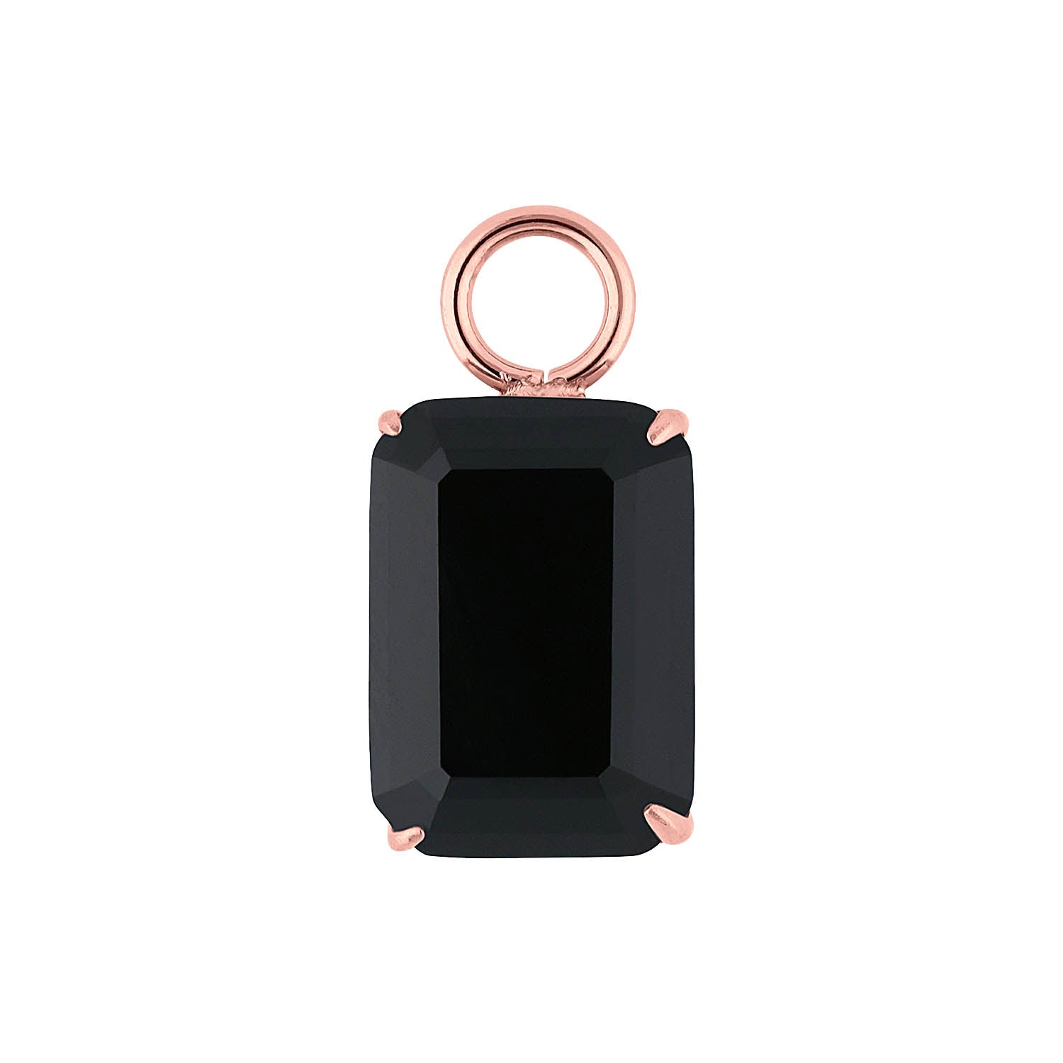 Orria charm 0.39" x 0.55" jet / Rose Gold