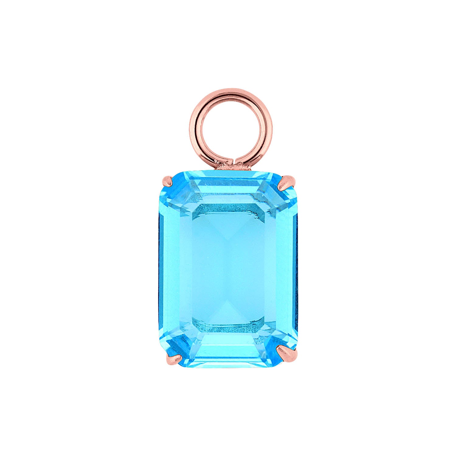 Orria charm 0.39" x 0.55" aqua / Rose Gold