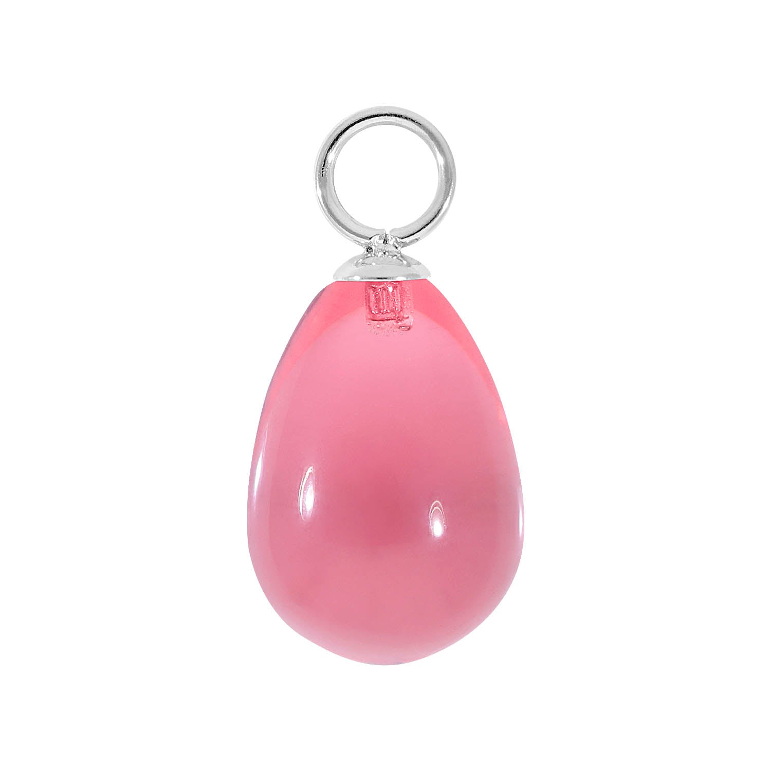 Comini 0.39" x 0.59" charm Silver / pink