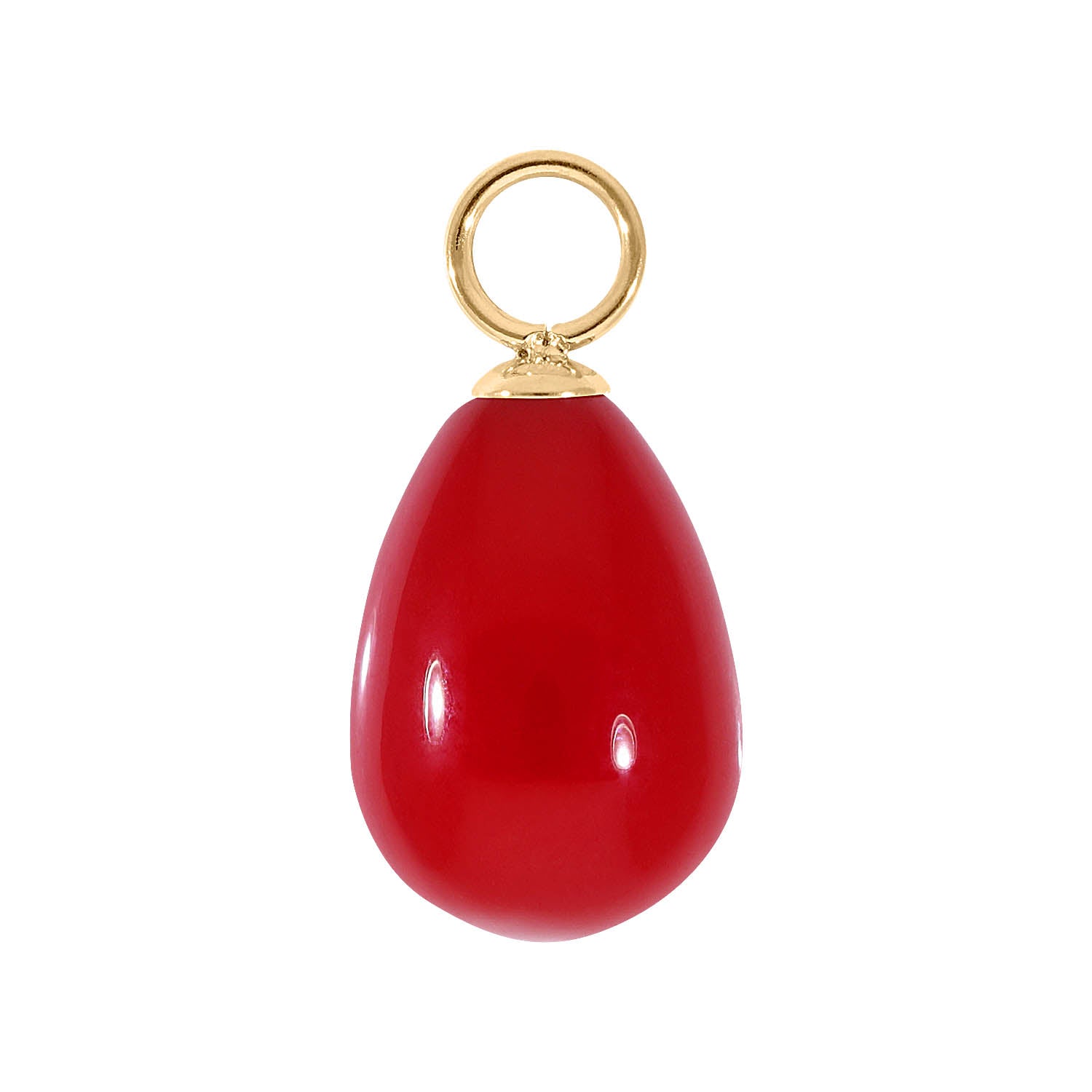 Comini 0.39" x 0.59" charm Gold / red
