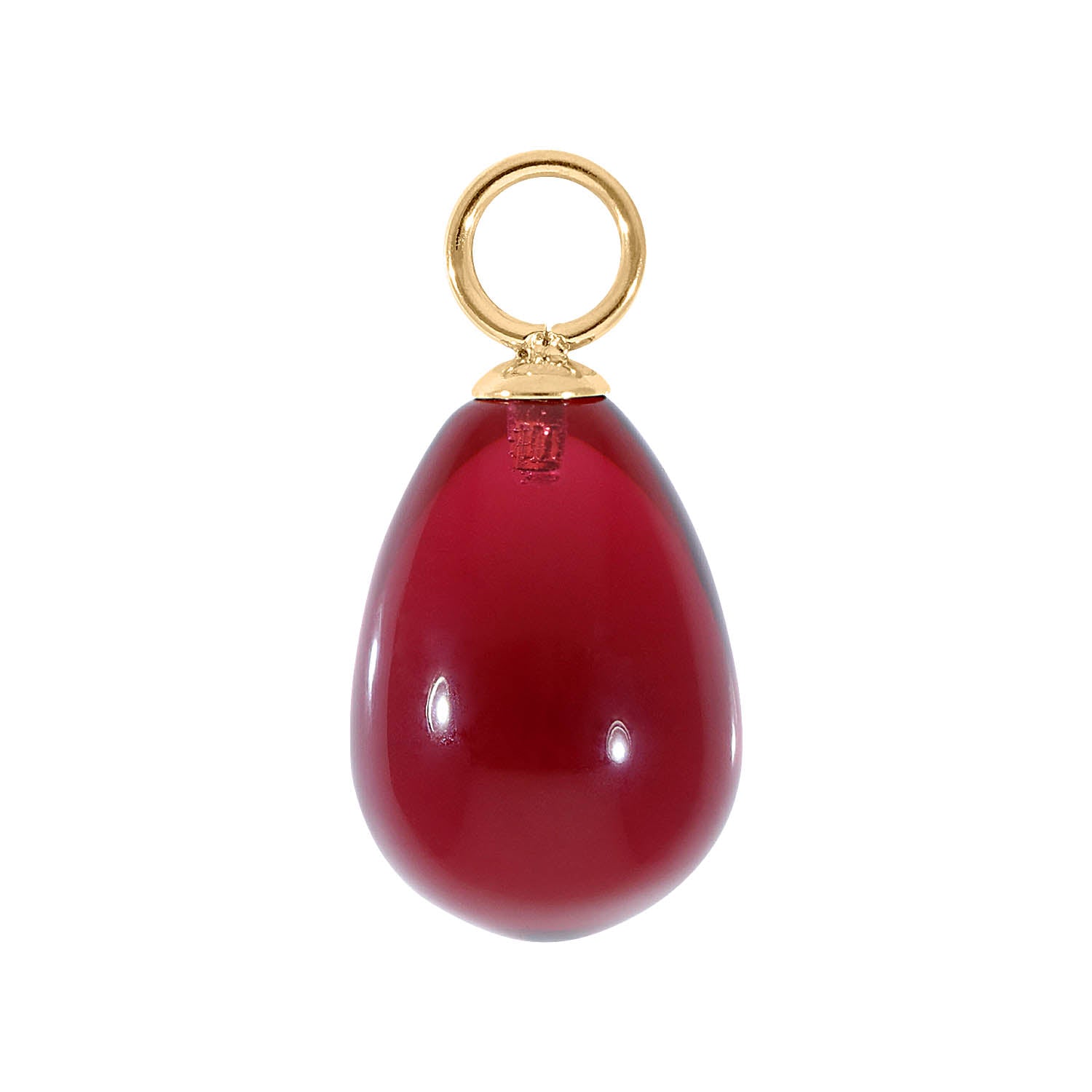 Comini 0.39" x 0.59" charm Gold / fuchsia