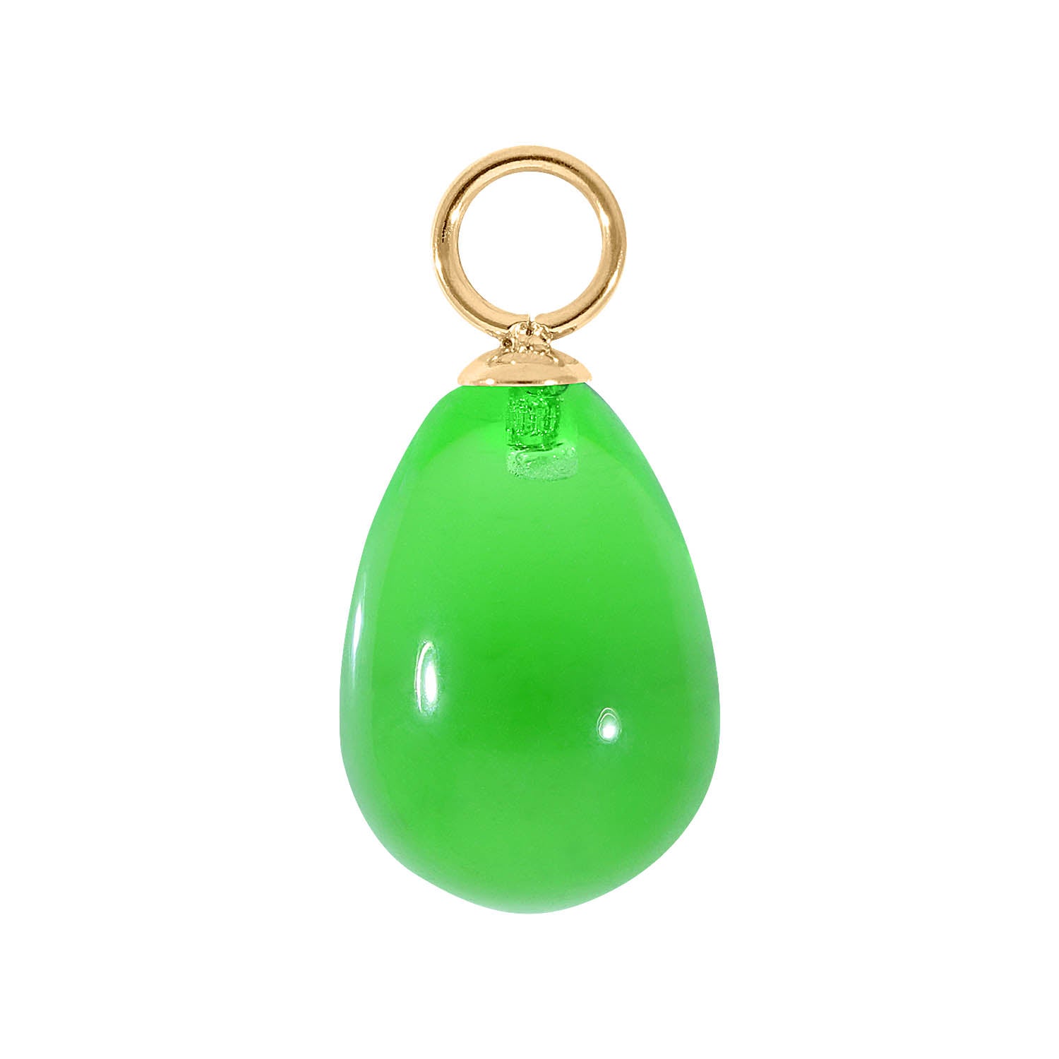 Comini 0.39" x 0.59" charm Gold / peridot