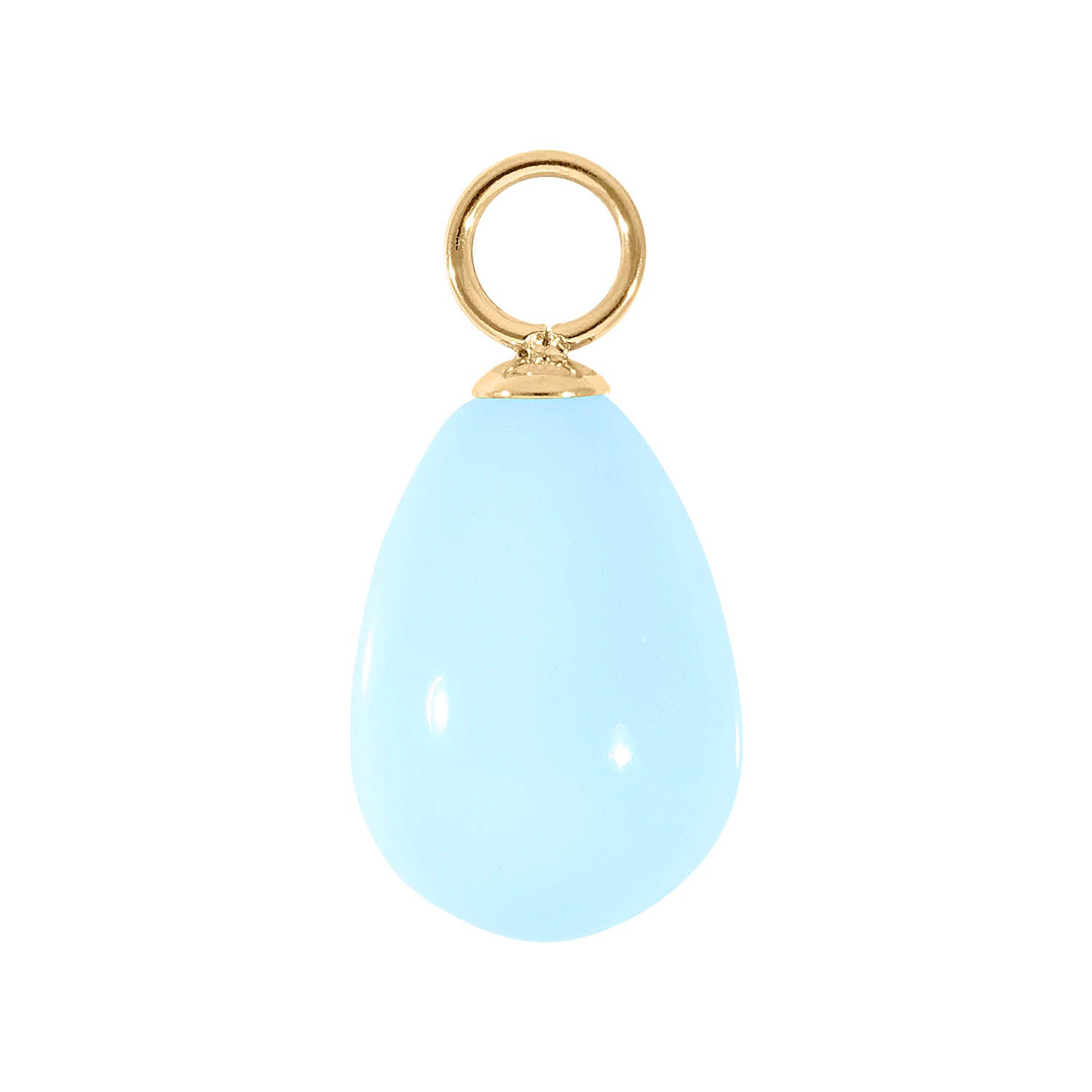 Comini 0.39" x 0.59" charm Gold / turquoise