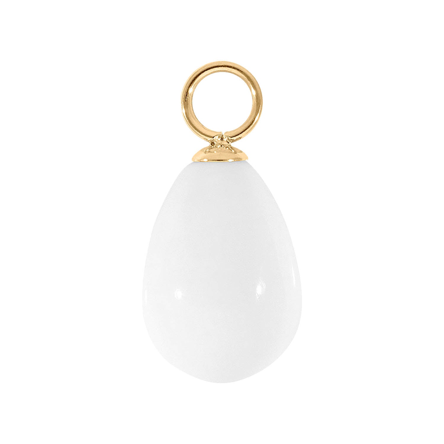 Comini 0.39" x 0.59" charm Gold / white