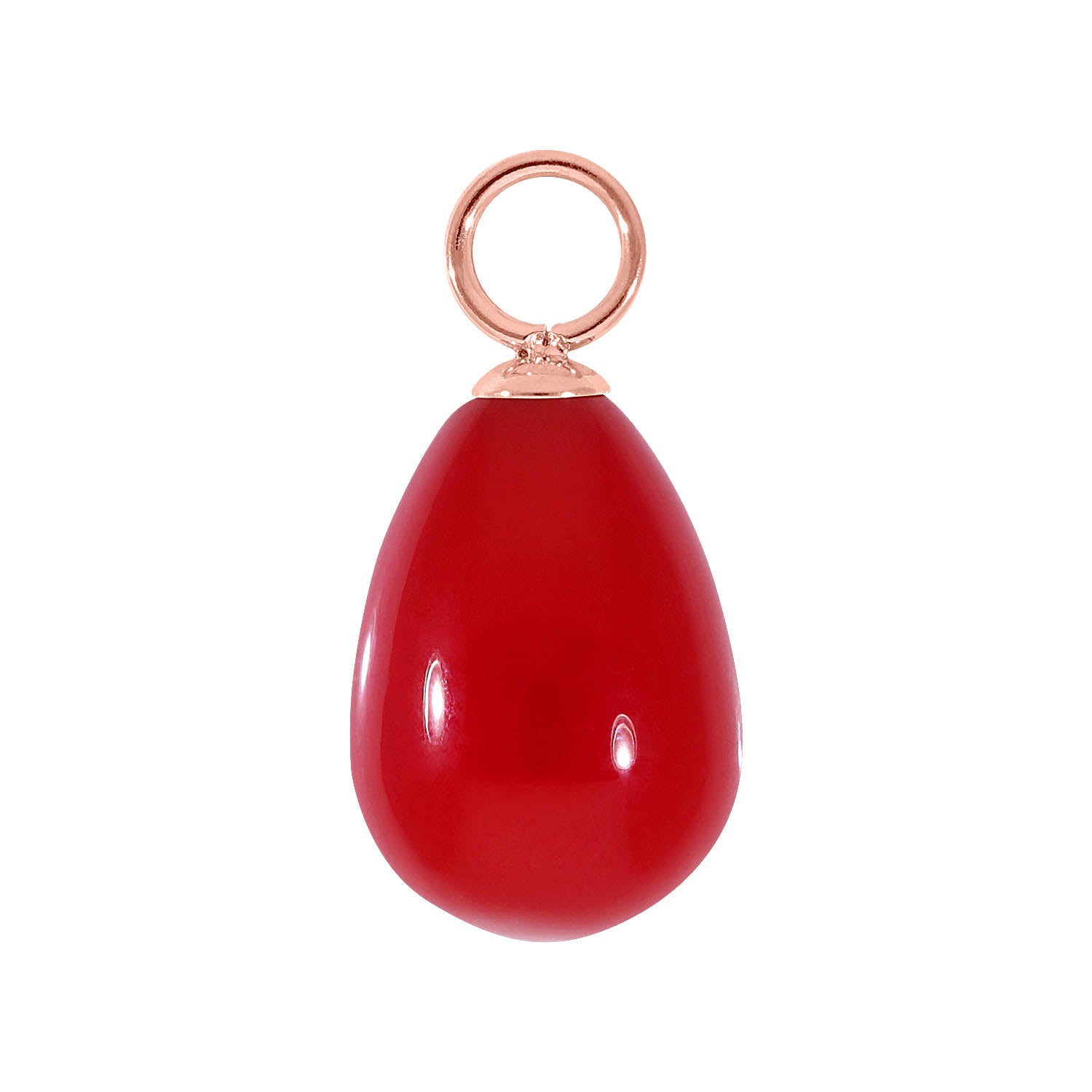 Comini 0.39" x 0.59" charm Rose Gold / red