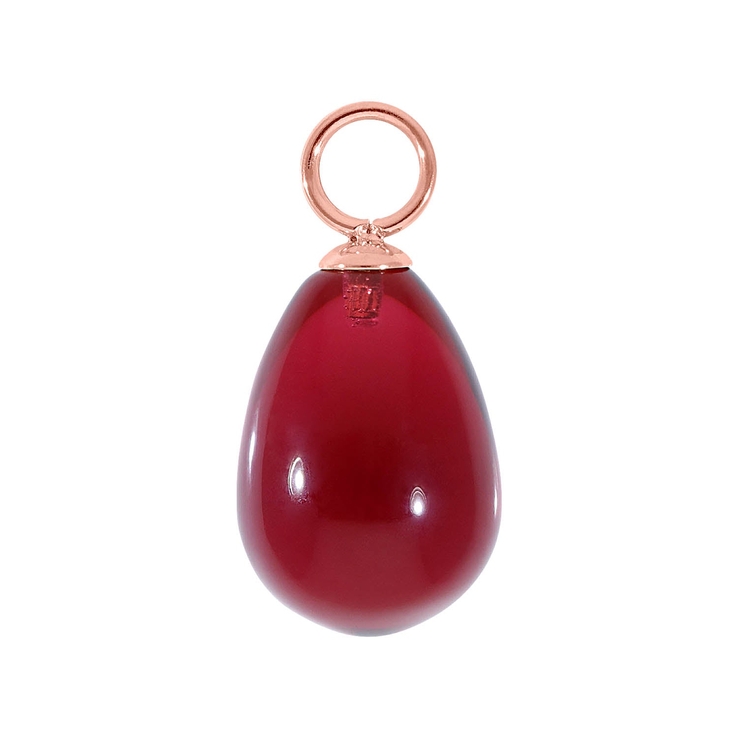 Comini 0.39" x 0.59" charm Rose Gold / fuchsia
