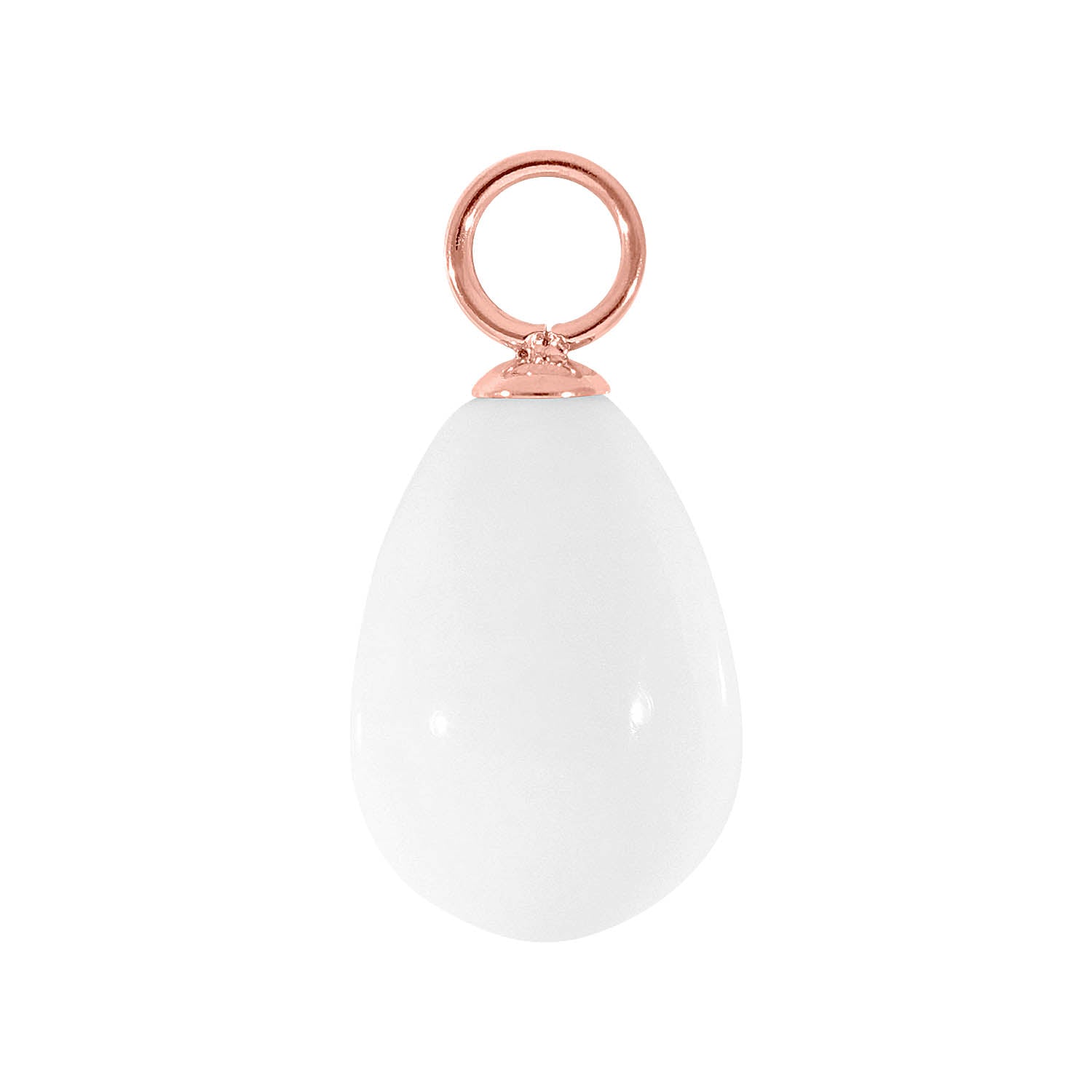 Comini 0.39" x 0.59" charm Rose Gold / white
