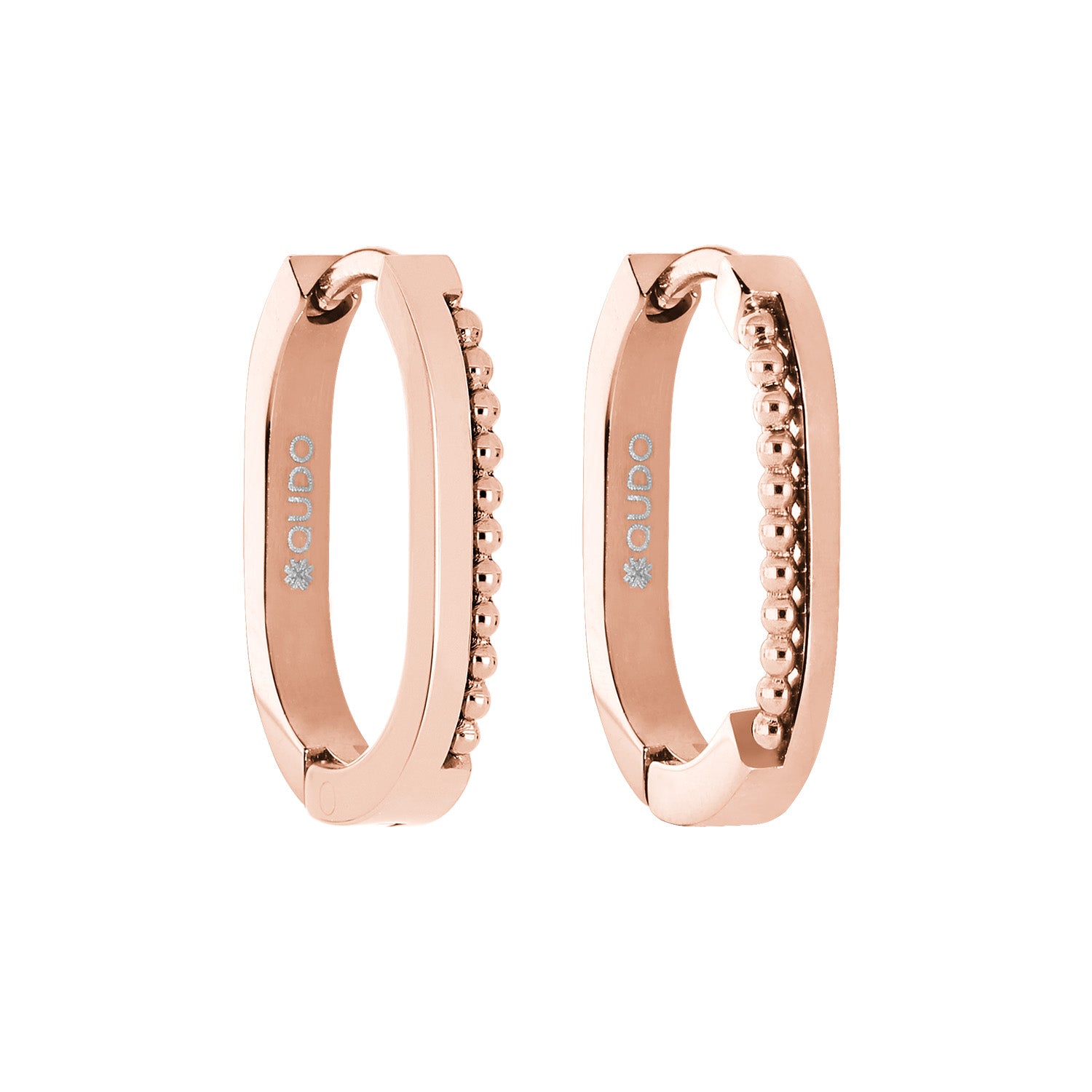 Punto Hoop Earring Rose Gold