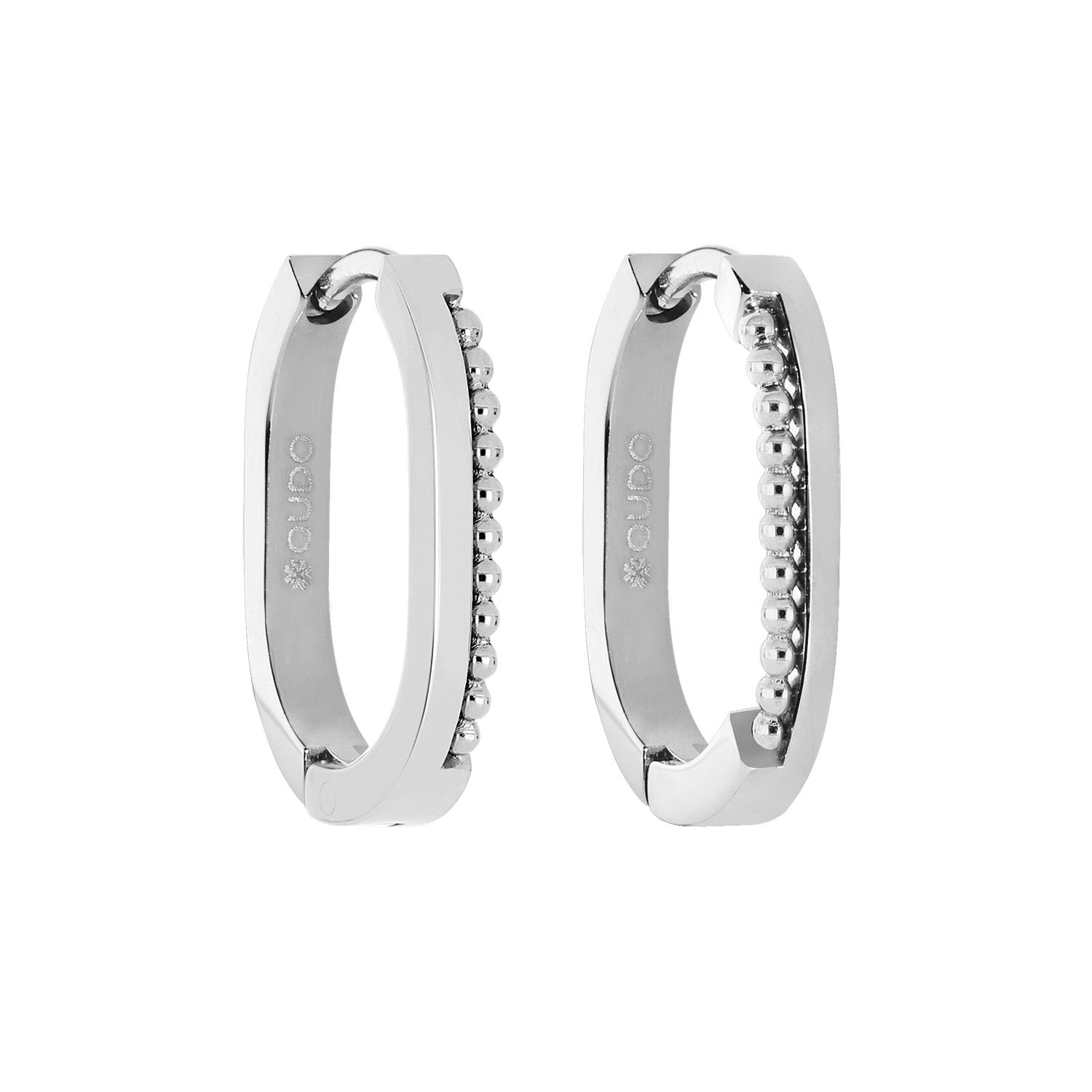 Punto Hoop Earring Silver