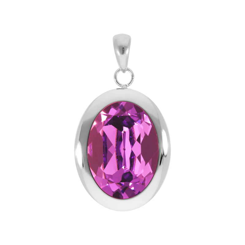 Tivola Pendant - Silver Dark Rose