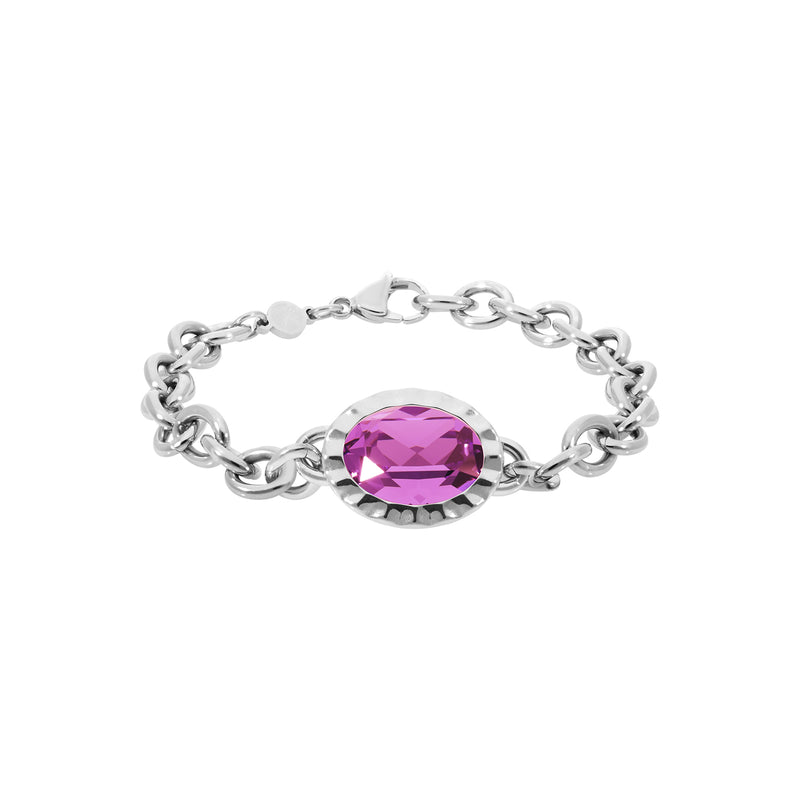 Tivola Unica Bracelet Silver / Dark Rose