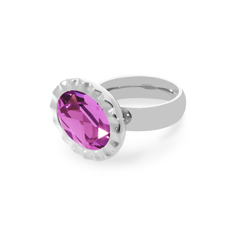 Tivola Unica Ring - Silver Dark Rose / 2025-05-07 00:00:00 -0400