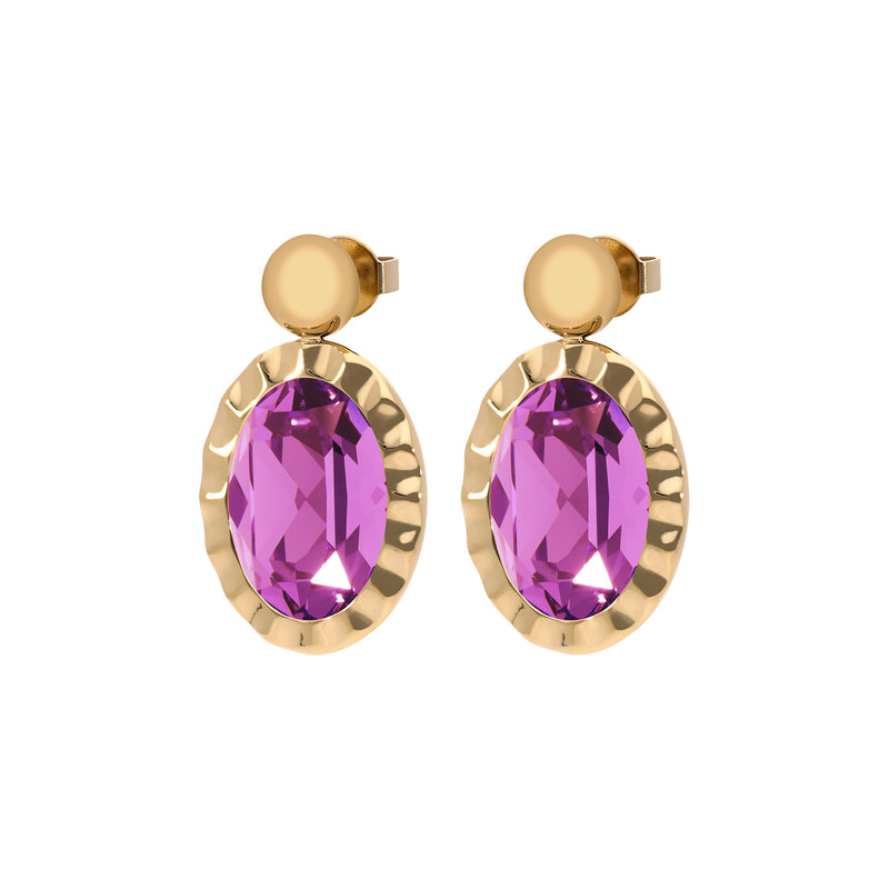 Tivola Unica Earring Gold / Dark Rose