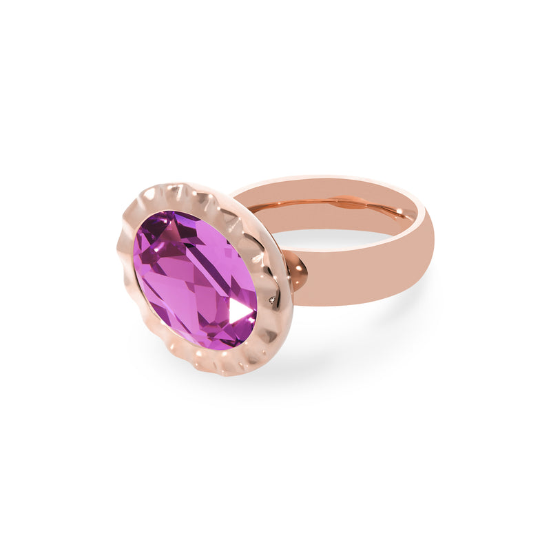 Tivola Unica Ring - Rose Gold Dark Rose / 10