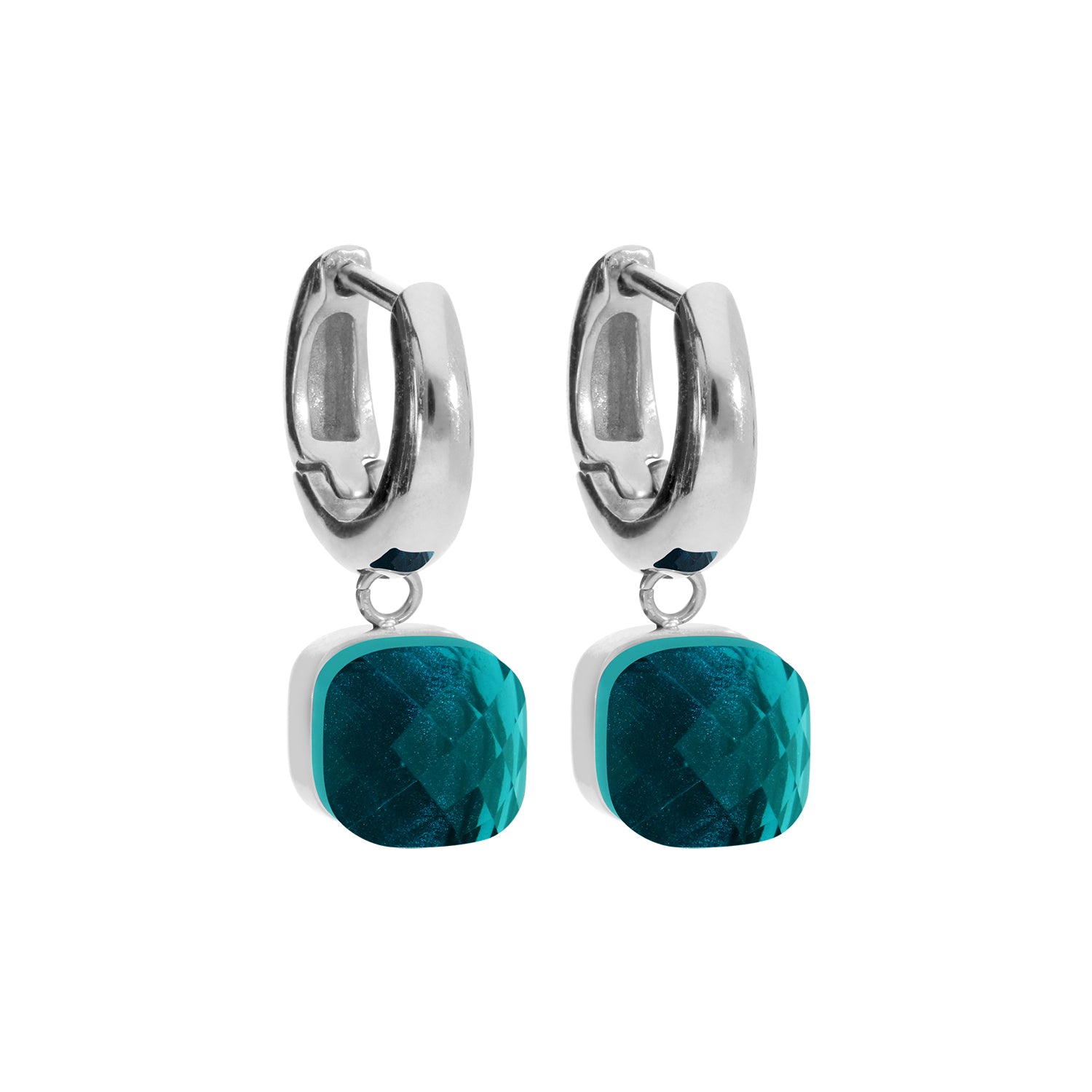 Firenze Earring - Silver Blue Zircon
