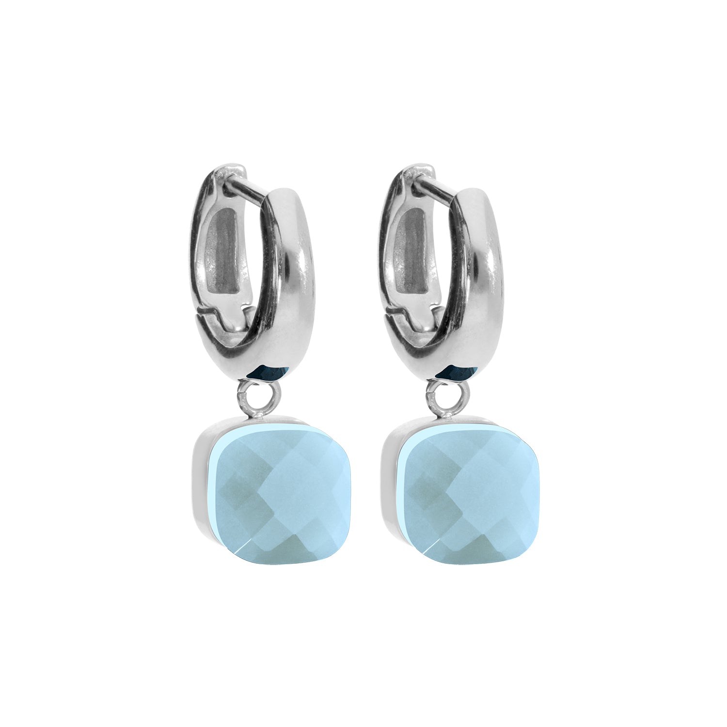 Firenze Earring - Silver Air Blue Opal