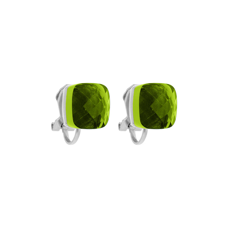 Firenze Ear Clip Silver Fern Green