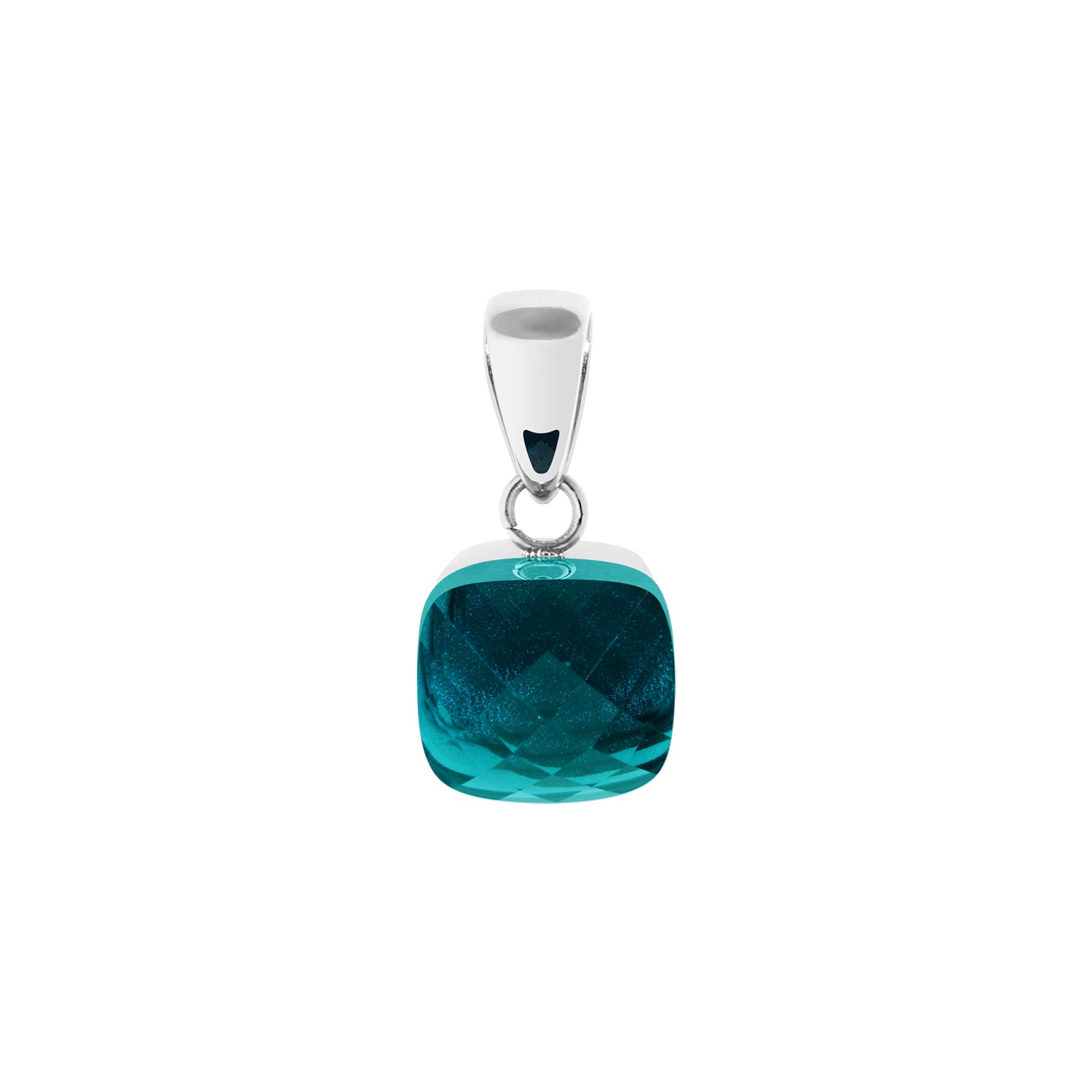 Firenze Pendant - Silver Blue Zircon