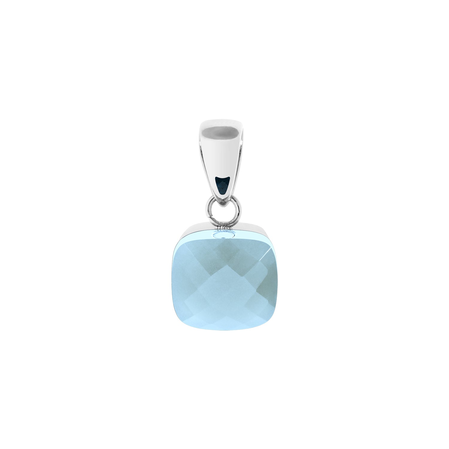 Firenze Pendant - Silver Air Blue Opal