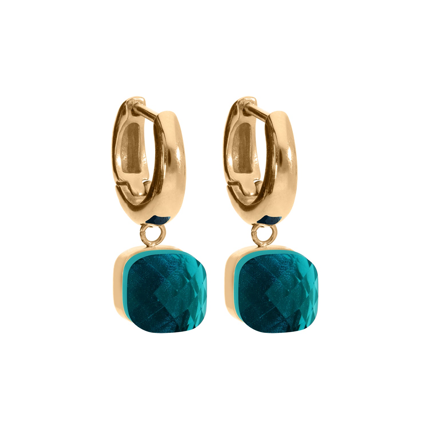 Firenze Earring - Gold Blue Zircon