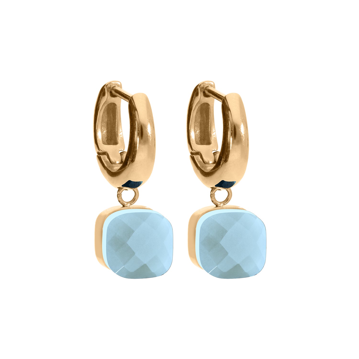 Firenze Earring - Gold Air Blue Opal