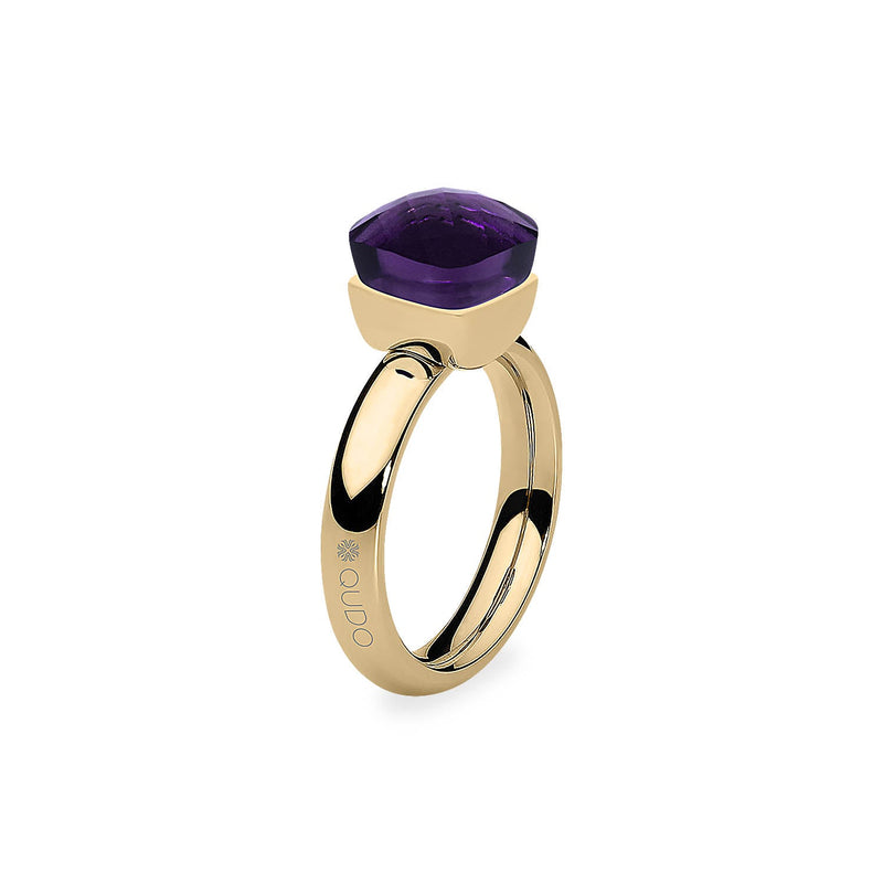 Firenze Ring - Shades of Red & Purple - Gold