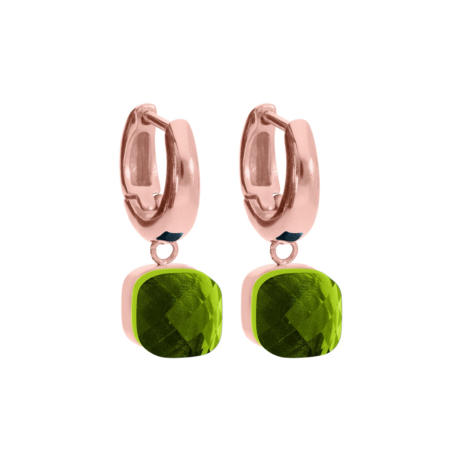 Firenze Earring - Rose Gold Fern Green