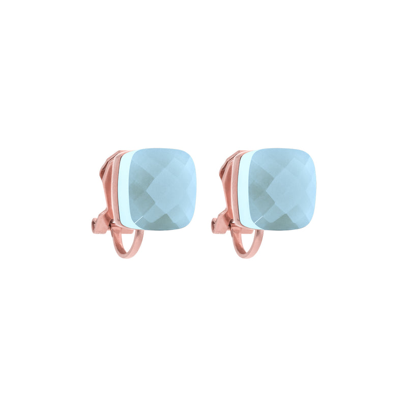 Firenze Ear Clip Rose Gold Air Blue Opal