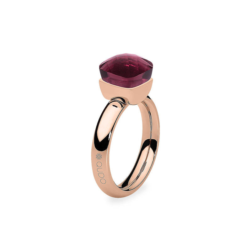 Firenze Ring - Shades of Red & Purple - Rose Gold