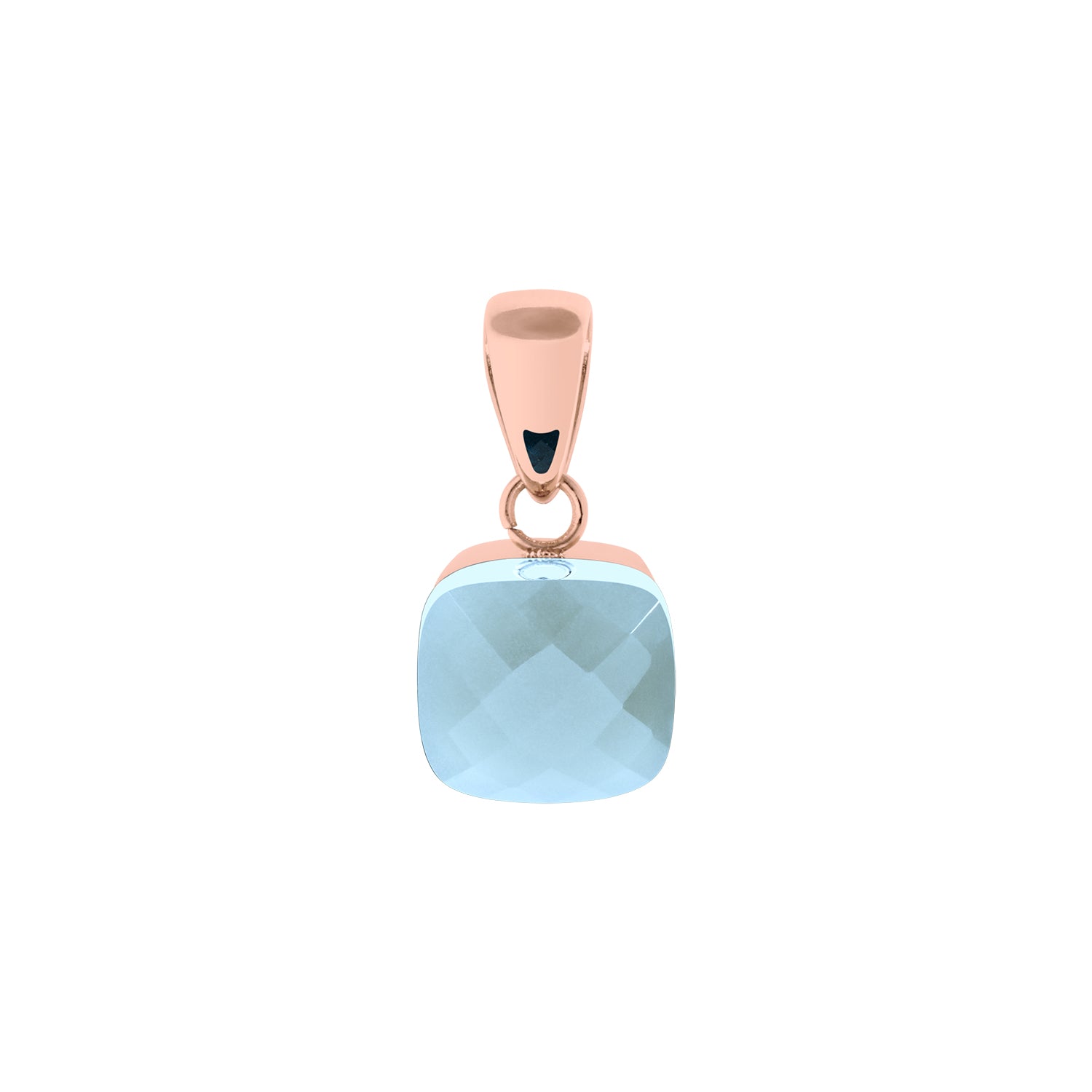 Firenze Pendant - Rose Gold Air Blue Opal