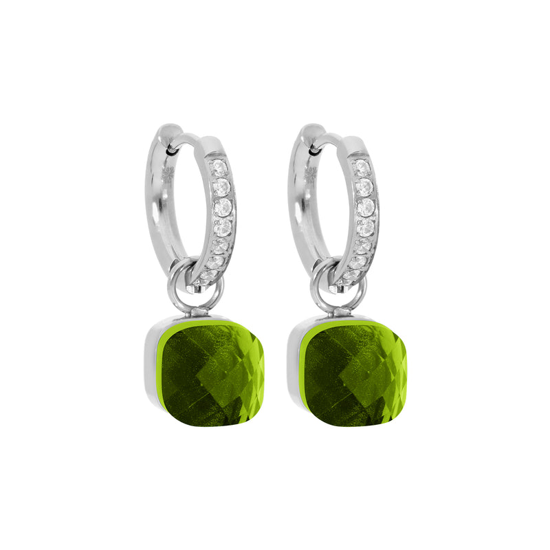 Firenze Deluxe Earring - Silver Fern Green